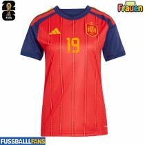 Spanien Lamine Yamal #19 Heimtrikot Frauen EM 2024 Kurzarm